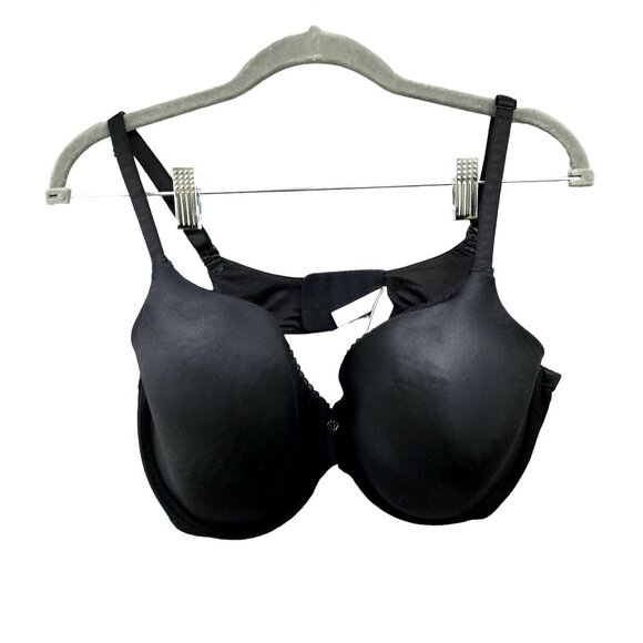 Victoria's Secret Other - Victoria's Secret Lined Perfect Coverage Bra Womens 38DD Black Back Closure